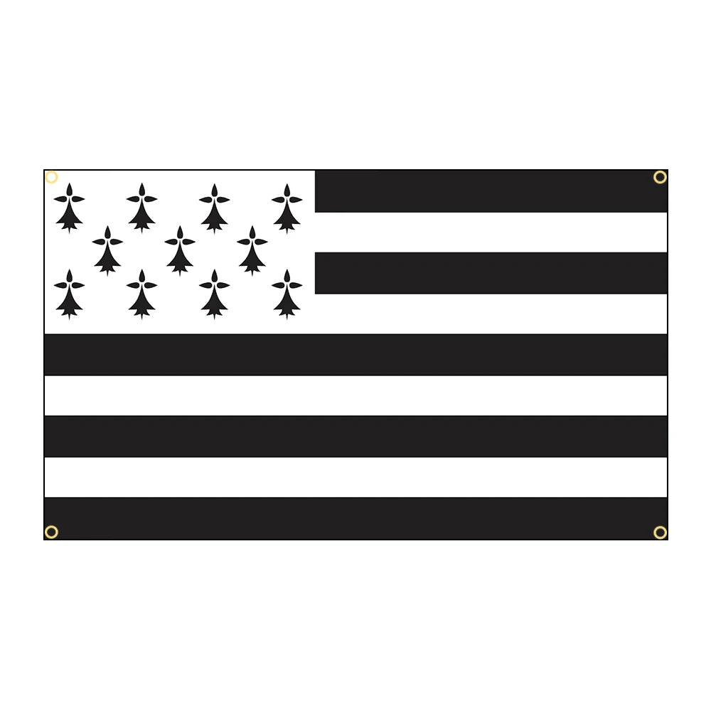 Drapeau Bretagne – Gwenn ha Du ( 4 œillets )